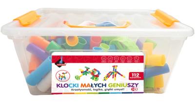 Opakowanie Klocki małych geniuszy złączki 112 elementów