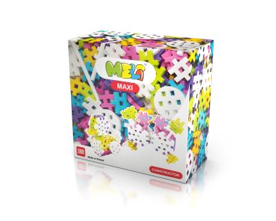 Klocki Meli maxi pink constructor 120 elementów. Wydawca: MELI. SmakLiter.pl Opakowanie Klocki Meli maxi pink constructor 120 elementów
