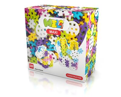 Klocki meli maxi pink constructor 220 elementów. Wydawca: MELI. SmakLiter.pl Opakowanie Klocki meli maxi pink constructor 220 elementów