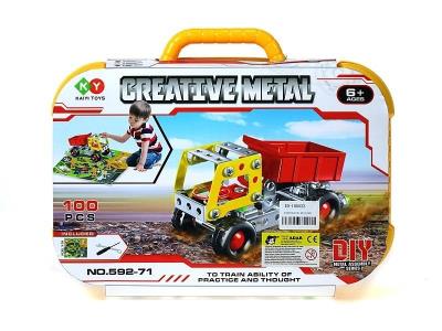 Opakowanie Klocki metalowe do skręcania z matą w walizce