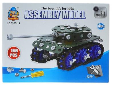 Opakowanie Klocki metalowe do skręcania z narzedziami 156el