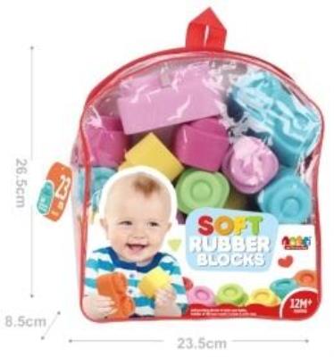 Opakowanie Klocki miękkie w plecaku 23szt