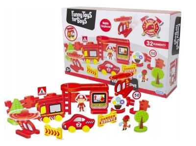 Opakowanie Klocki piankowe - Straż Pożarna 32 el.