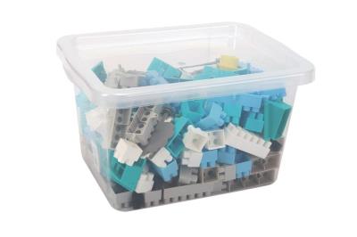 Klocki w pojemniku pastelowe 200el. Wydawca: Baczek. SmakLiter.pl Opakowanie Klocki w pojemniku pastelowe 200el