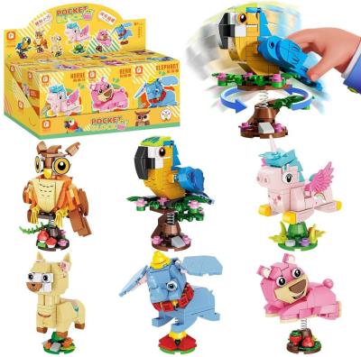 Opakowanie Klocki zwierzęta na sprężynie MIX