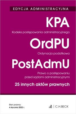 Okładka książki Kodeks postępowania administracyjnego Ordynacja podatkowa Prawo o postępow