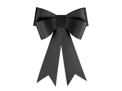 Opakowanie Kokarda dekoracyjna DIY czarna 55x71cm