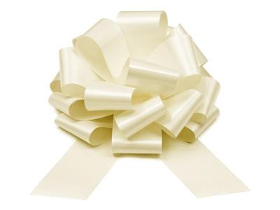 Opakowanie Kokarda dekoracyjna DIY złamana biel 40cm