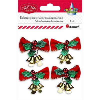 Opakowanie Kokardy welurowe 3D samoprzylepne 4szt