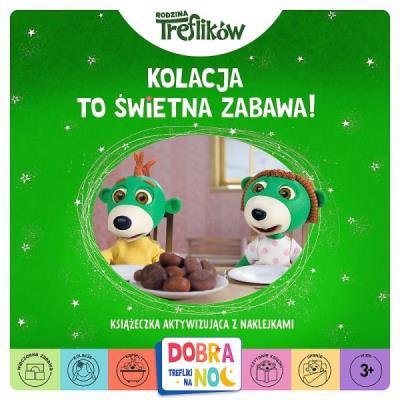 Kolacja to świetna zabawa! Książeczka aktywizująca z naklejkami. Autor: Opracowanie zbiorowe. SmakLiter.pl Okładka książki Kolacja to świetna zabawa! Książeczka aktywizująca z naklejkami