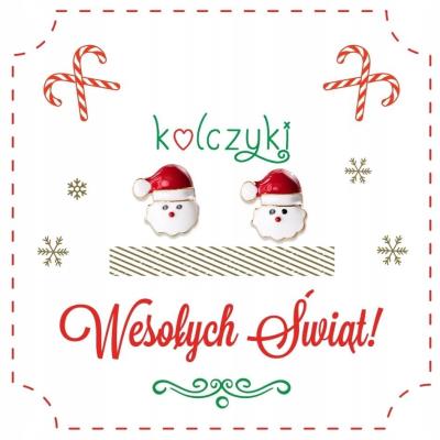 Opakowanie Kolczyki świąteczne na prezent Santa