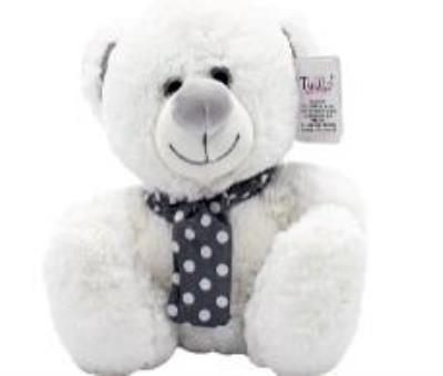 Opakowanie Kolekcja srebrna miś biały 25cm