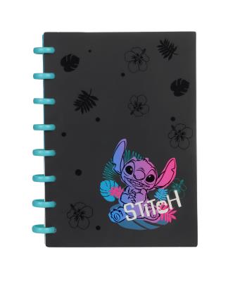 Kołobrulion A5 Disney Black Stitch big ring 100 kartek wzór 3. Wydawca: Patio. SmakLiter.pl Opakowanie Kołobrulion A5 Disney Black Stitch big ring 100 kartek wzór 3