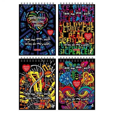 Opakowanie Kołonotatnik A6/40K kratka WOŚP (20szt)