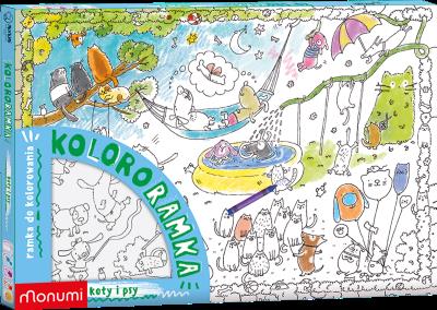 Kolororamka L Koty i psy. Wydawca: Monumi. SmakLiter.pl Opakowanie Kolororamka L Koty i psy