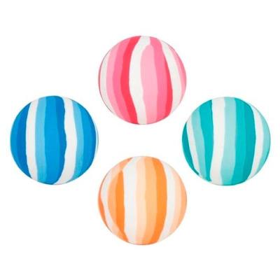 Opakowanie Kolorowa piłeczka kauczukowa w paski 45mm mix