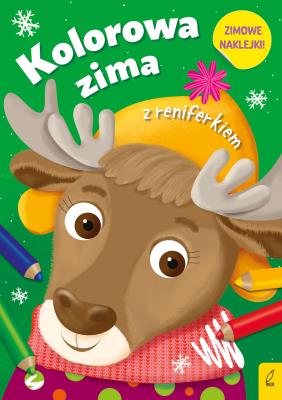Okładka książki Kolorowa zima z reniferkiem