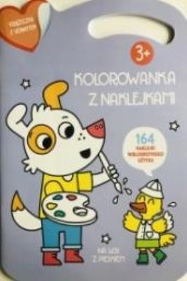 Kolorowana z naklejkami. Na wsi z pieskiem. Autor:   Praca zbiorowa. SmakLiter.pl Okładka książki Kolorowana z naklejkami. Na wsi z pieskiem