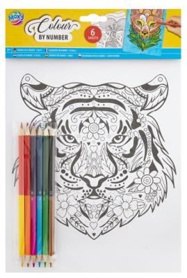 Kolorowanie po numerach + kredki, wzór ZWIERZĘTA.. Wydawca: ANTELLA. SmakLiter.pl Opakowanie Kolorowanie po numerach + kredki, wzór ZWIERZĘTA.