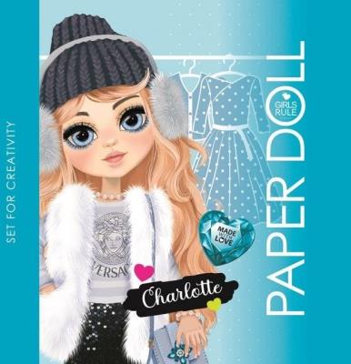 Opakowanie Kolorowanka 140x140 Lalka do wycinania Charlotte