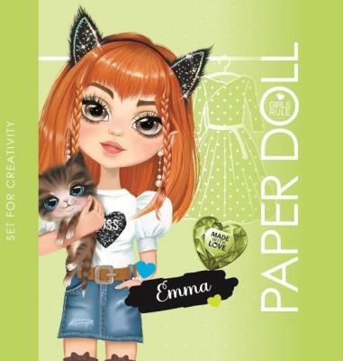 Opakowanie Kolorowanka 140x140 Lalka do wycinania Emma