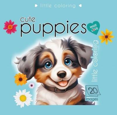 Opakowanie Kolorowanka 140x140 Słodkie pieski turkusowa