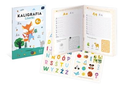 Opakowanie Kolorowanka A4/16K z naklejkami Kaligrafia + Zada