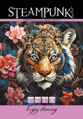 Opakowanie Kolorowanka A4 8 obrazków Steampunk Tygrys