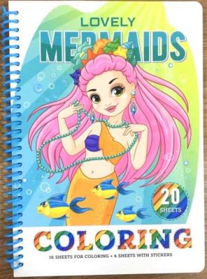 Opakowanie Kolorowanka A5 koło 20 kartek Urocze syrenki