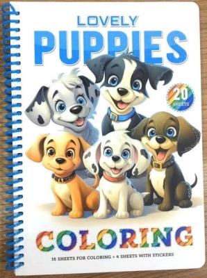 Opakowanie Kolorowanka A5 koło 20 kartek Urocze szczeniaczki