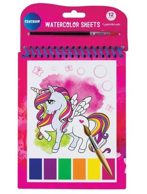Kolorowanka do malowania wodą Jednorożce 12 obraz. Wydawca: Centrum. SmakLiter.pl Opakowanie Kolorowanka do malowania wodą Jednorożce 12 obraz