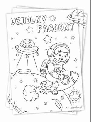 Opakowanie Kolorowanka dzienego pacjenta A5 Kosmonauta 10szt