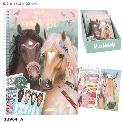 Kolorowanka Miss Melody Horses Blaze 12964A. Wydawca: DEPESCHE. SmakLiter.pl Opakowanie Kolorowanka Miss Melody Horses Blaze 12964A