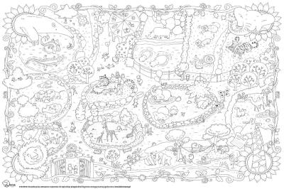 Opakowanie Kolorowanka podłogowa XXL Zoo wyd.2022