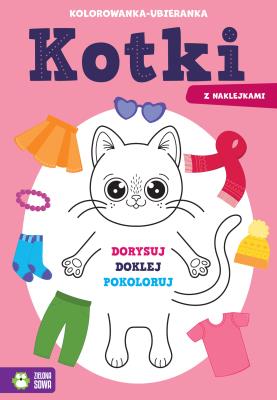 Okładka książki Kolorowanka-ubieranka. Kotki