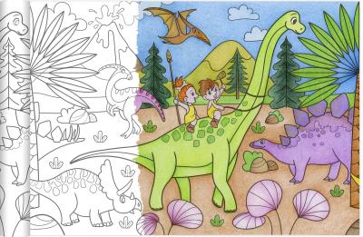 Opakowanie Kolorowanka w rolce Graffy Roll Dinozaury 5 m x 35 cm