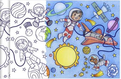 Opakowanie Kolorowanka w rolce Graffy Roll Kosmos 5 m x 35 cm