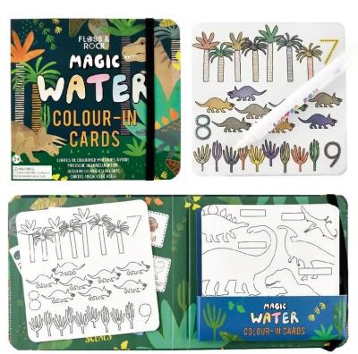 Kolorowanka Wodna z Pisakiem Dinozaury 10 kart. Wydawca: Floss & Rock. SmakLiter.pl Opakowanie Kolorowanka Wodna z Pisakiem Dinozaury 10 kart