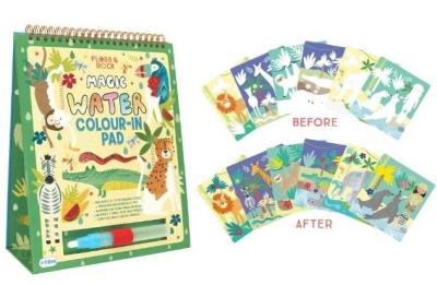 Opakowanie Kolorowanka Wodna z Pisakiem Dżungla 6 kart