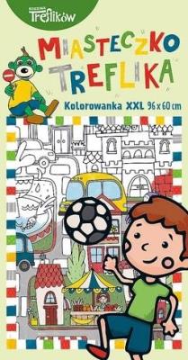 Kolorowanka XXL. Miasteczko Treflika. Autor:   Praca zbiorowa. SmakLiter.pl Okładka książki Kolorowanka XXL. Miasteczko Treflika