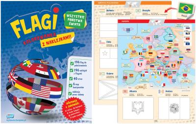 Okładka książki Kolorowanka z naklejkami Flagi