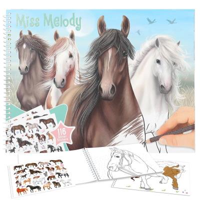 Kolorowanka z naklejkami Miss Melody 12978A. Wydawca: DEPESCHE. SmakLiter.pl Opakowanie Kolorowanka z naklejkami Miss Melody 12978A