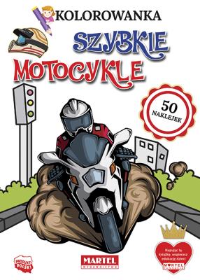 Okładka książki Kolorowanka z naklejkami Szybkie motocykle