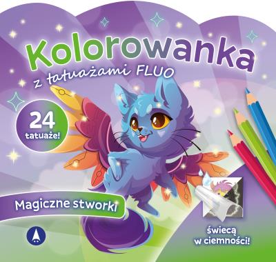 Okładka książki Kolorowanka z tatuażami fluo Magiczne stworki