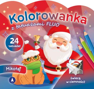 Okładka książki Kolorowanka z tatuażami fluo Mikołaj