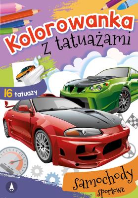 Okładka książki Kolorowanka z tatuażami. Samochody sportowe