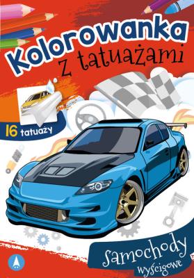 Okładka książki Kolorowanka z tatuażami. Samochody wyścigowe