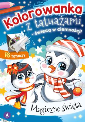 Kolorowanka z tatuażami - świecą w ciemności!. Autor: WYDAWNICTWO SKRZAT. SmakLiter.pl Okładka książki Kolorowanka z tatuażami - świecą w ciemności!