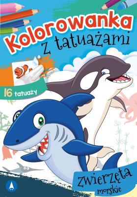 Okładka książki Kolorowanka z tatuażami. Zwierzęta morskie