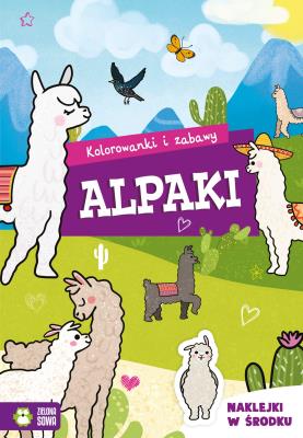Kolorowanki i zabawy. Alpaki. Autor: Julia Nikodem. SmakLiter.pl Okładka książki Kolorowanki i zabawy. Alpaki